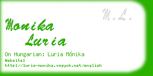 monika luria business card